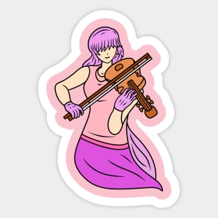 Violinist girl Sticker